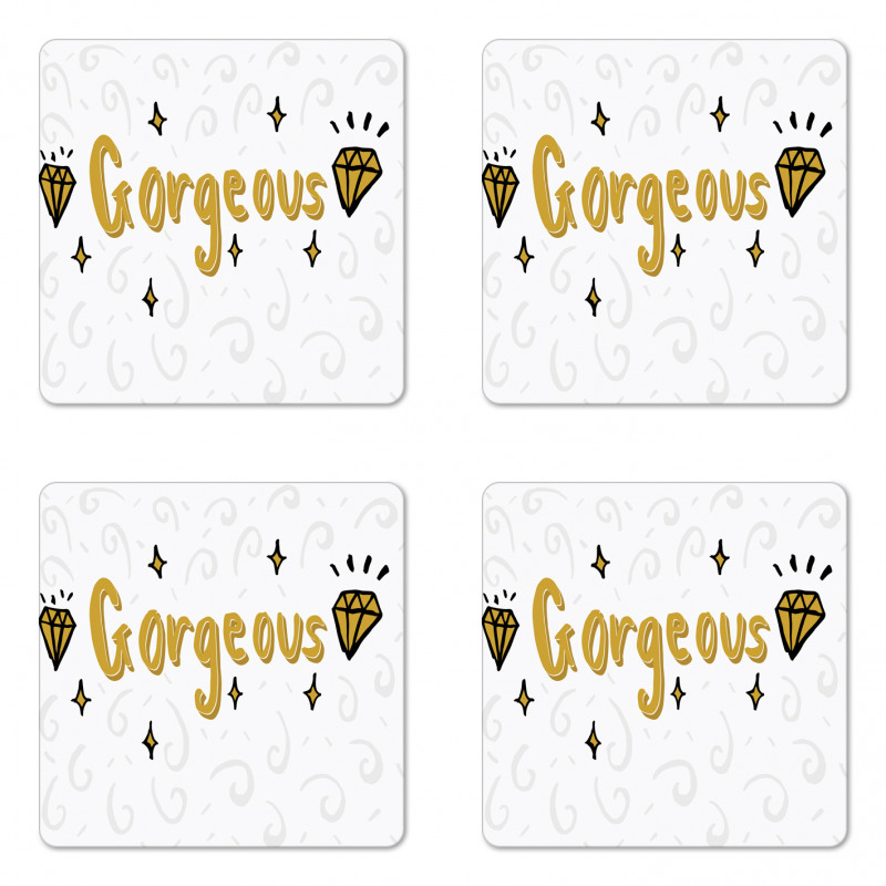 Word and Diamond Coaster Set Of Four