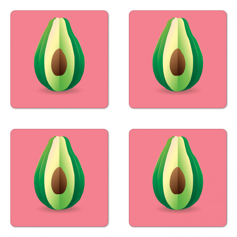 Fresh Healthy Avocado Coaster Set Of Four