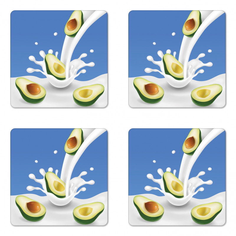 Flowing Milk Splash Coaster Set Of Four