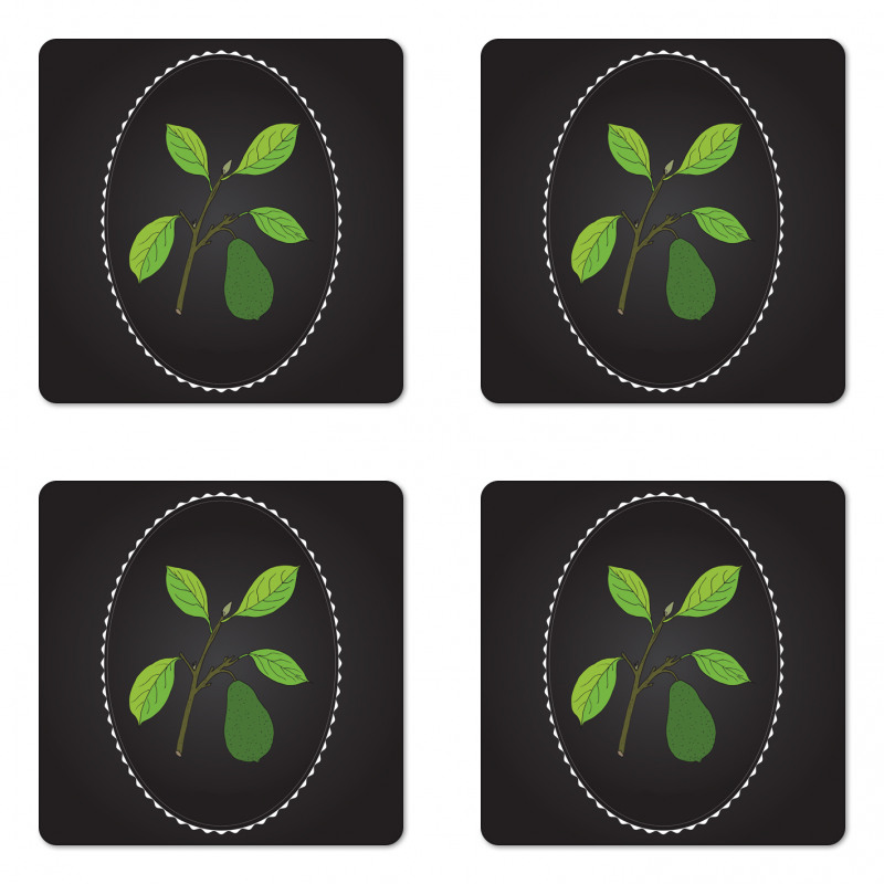 Alligator Pear Tree Coaster Set Of Four