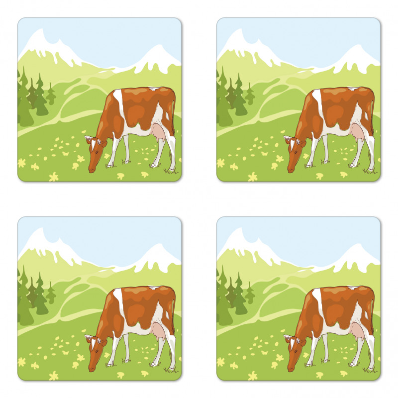 Alpine Meadow Nature Coaster Set Of Four