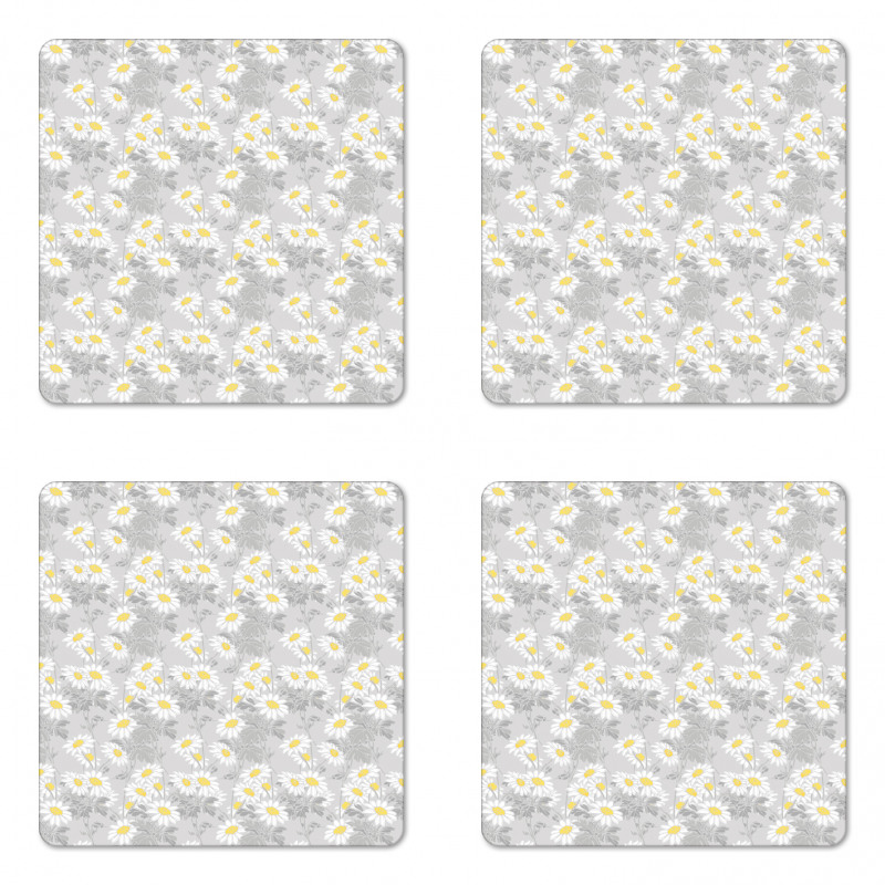 Heap of Chamomile Flowers Coaster Set Of Four