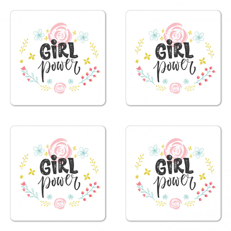 Motivational Girl Power Coaster Set Of Four