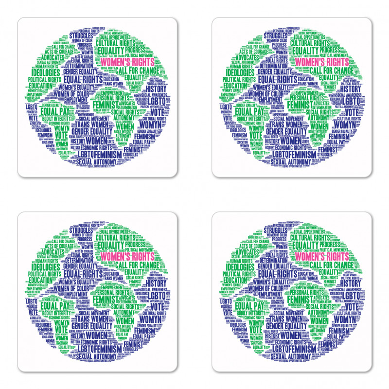 Equality Around World Coaster Set Of Four