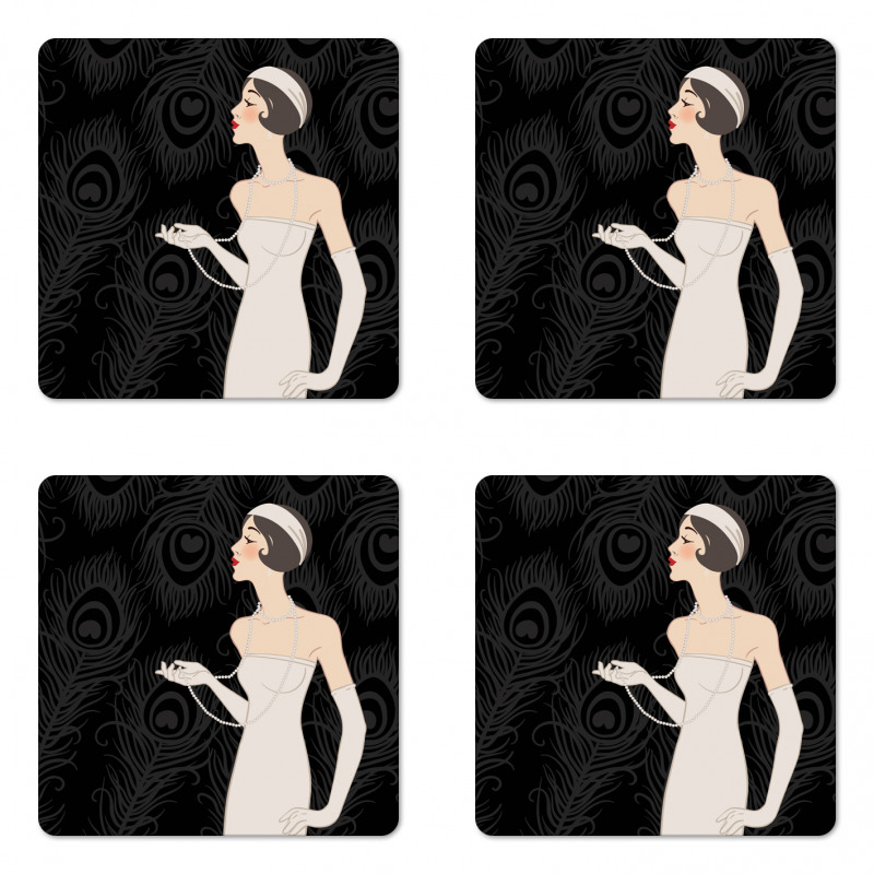 Art Deco Design Coaster Set Of Four