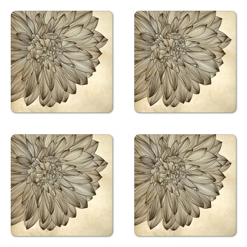 Vintage Blossom Grunge Coaster Set Of Four