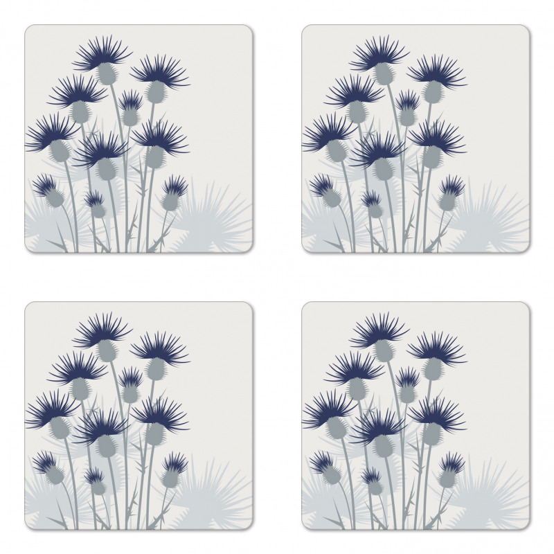 Gardening Theme Flowers Coaster Set Of Four