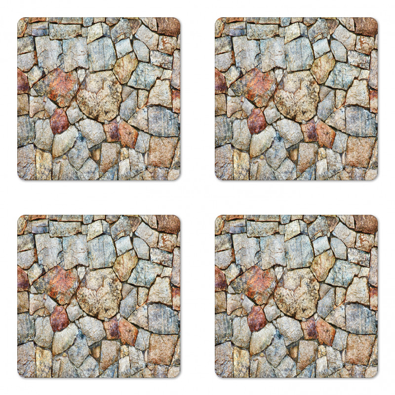 Rustic Natural Wall Coaster Set Of Four