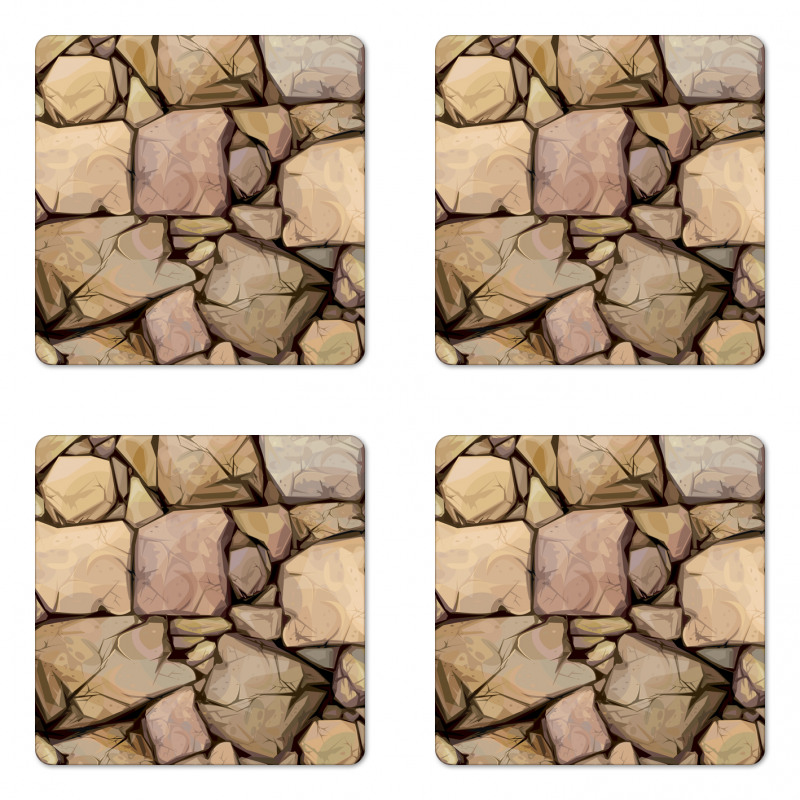 Cottage Stone Wall Coaster Set Of Four