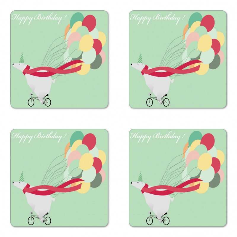 Happy Birthday Party Coaster Set Of Four