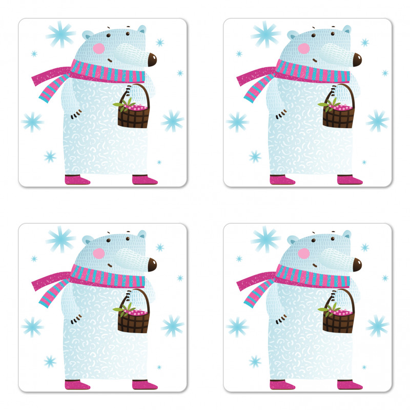 Berry Basket Bear Coaster Set Of Four