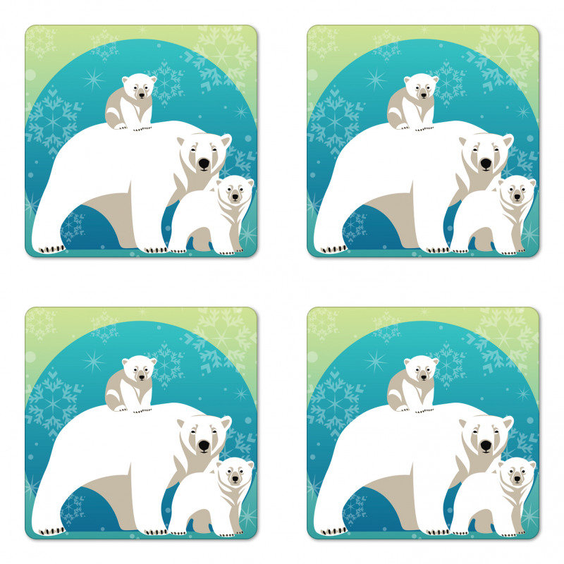 Noel Ice Land Family Coaster Set Of Four