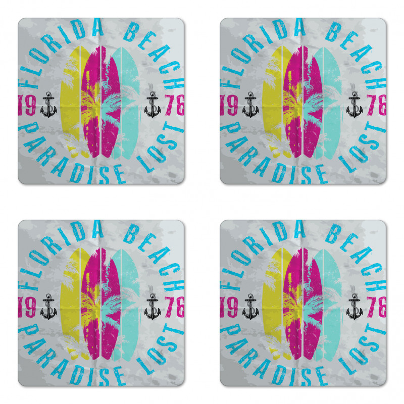 Weathered Surfboards Coaster Set Of Four