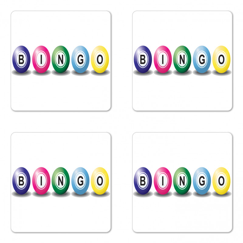 3D Style Colorful Balls Coaster Set Of Four