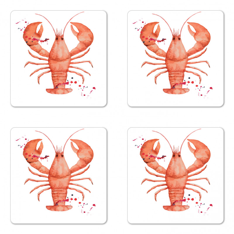 Fresh Organic Seafood Coaster Set Of Four