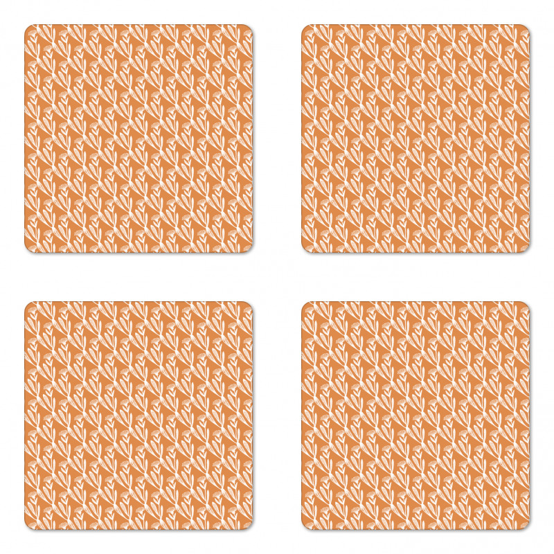 Calendula Pattern Coaster Set Of Four