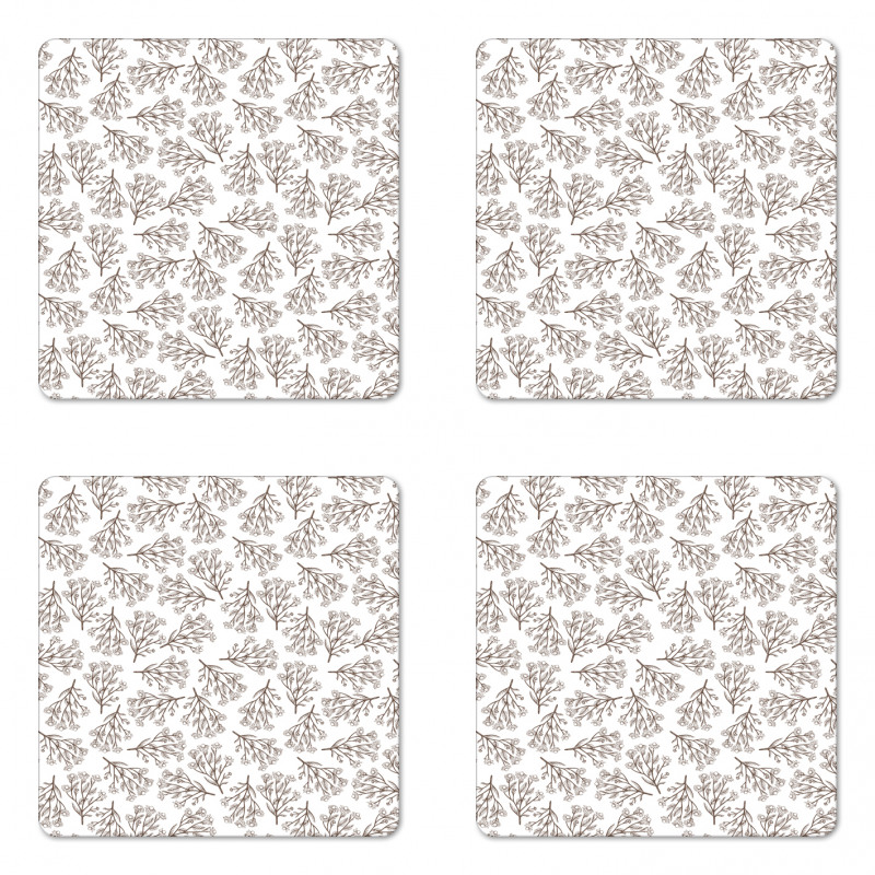 Chamomiles Sketch Coaster Set Of Four