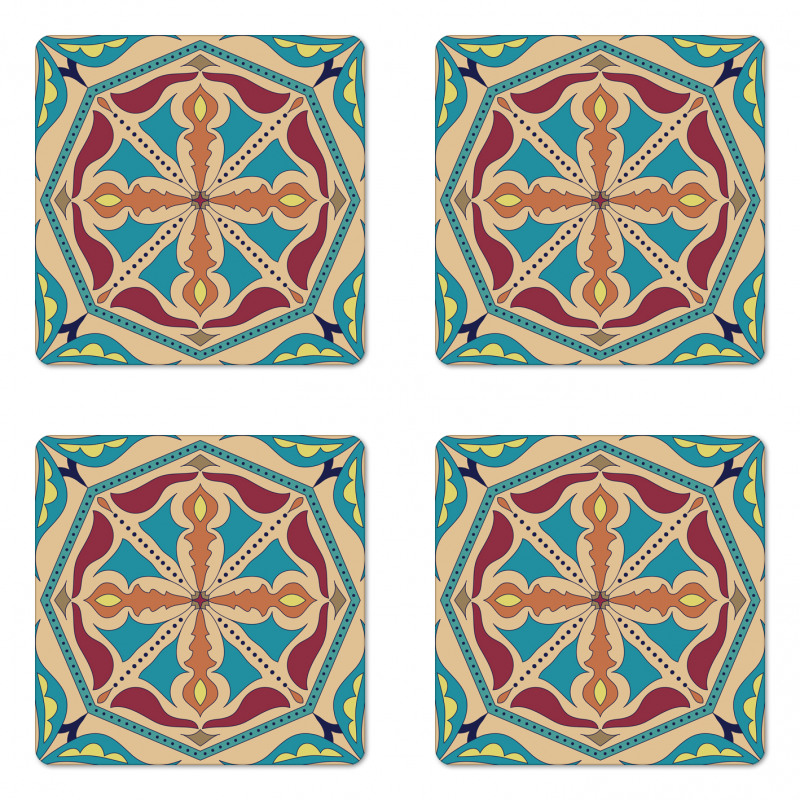 Azulejo Talavera Coaster Set Of Four