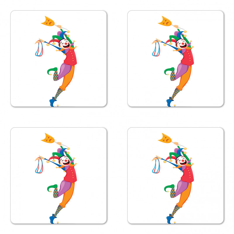 Jester with a Mask Coaster Set Of Four