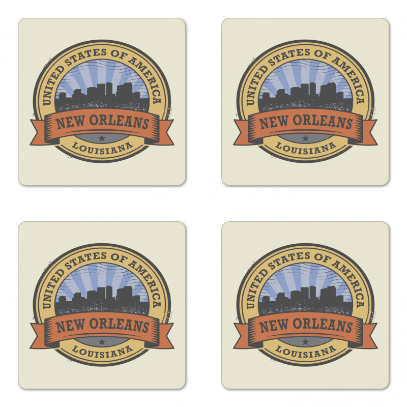 Louisiana City View Coaster Set Of Four