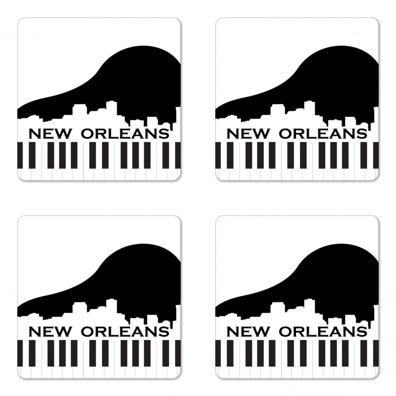 Piano Jazz Music Coaster Set Of Four