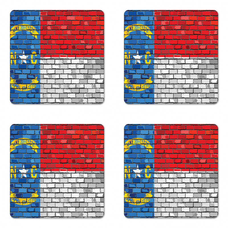 North Carolina Brick Wall Coaster Set Of Four