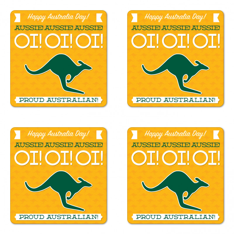 Kangaroo Animal Coaster Set Of Four