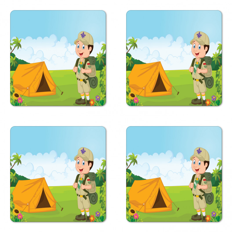 Nature Forest Adventure Coaster Set Of Four