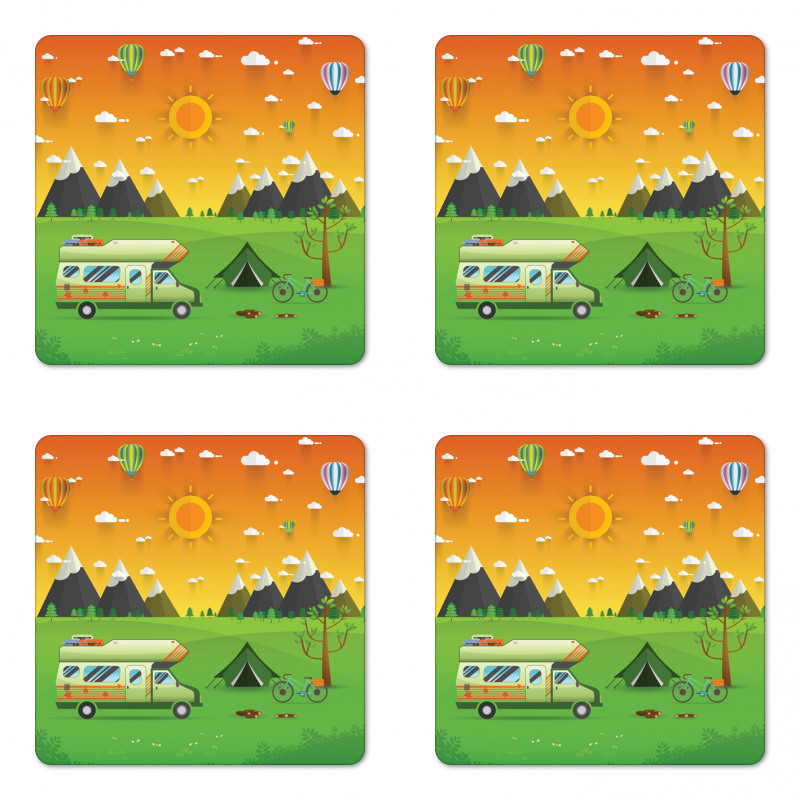 National Park Landscape Coaster Set Of Four