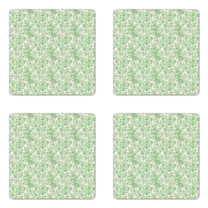 Spring Season Gardening Leaf Coaster Set Of Four