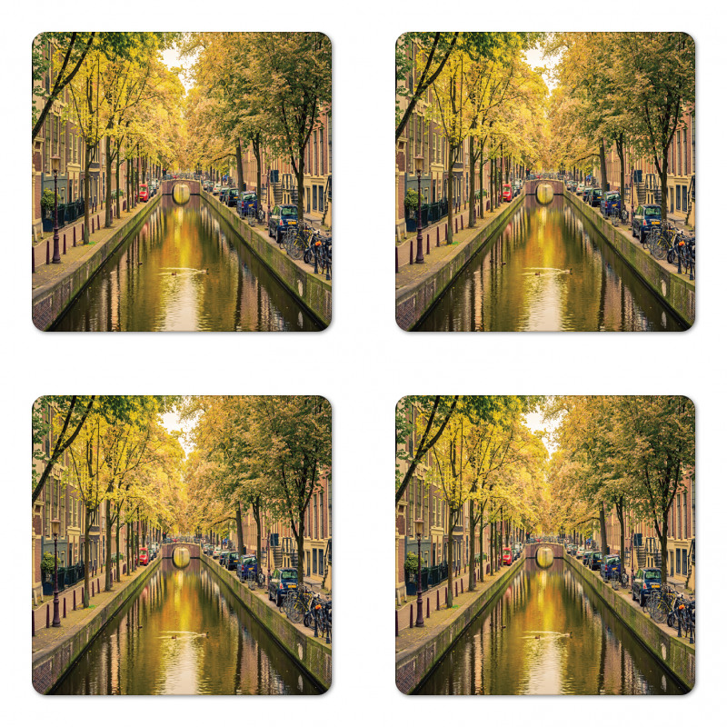 Bridge over Canal Holland Coaster Set Of Four