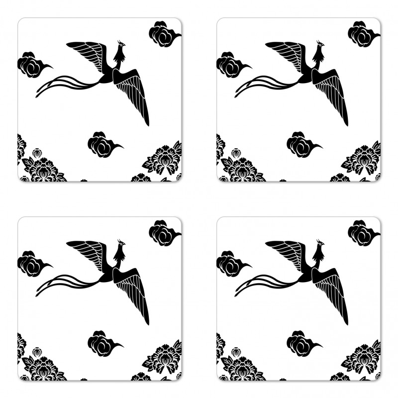 Abstract Mythological Bird Coaster Set Of Four