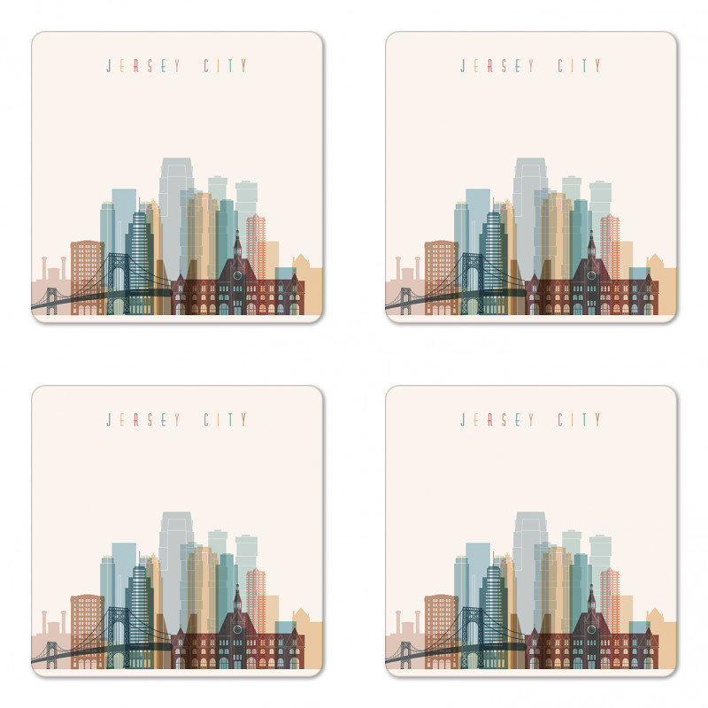 Buildings Bridge Urban Coaster Set Of Four