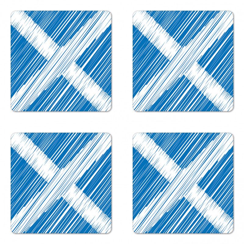 National Flag Scribbled Coaster Set Of Four