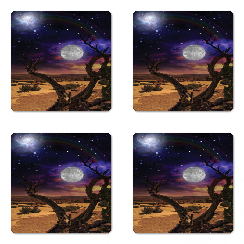 Desert Night Nebula Stars Coaster Set Of Four