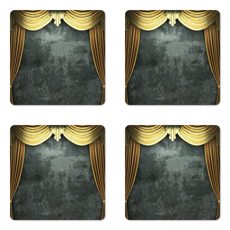 Theater Stage Classical Scene Coaster Set Of Four