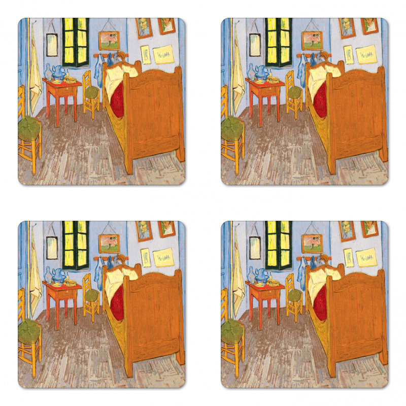 Painting of Room Interior Coaster Set Of Four