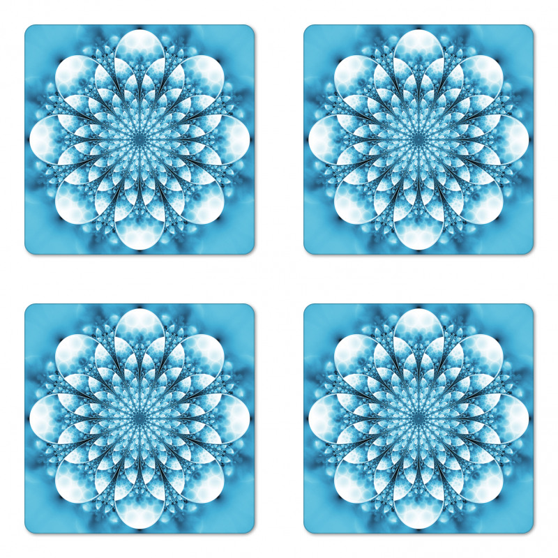 Abstract Exotic Flower Coaster Set Of Four