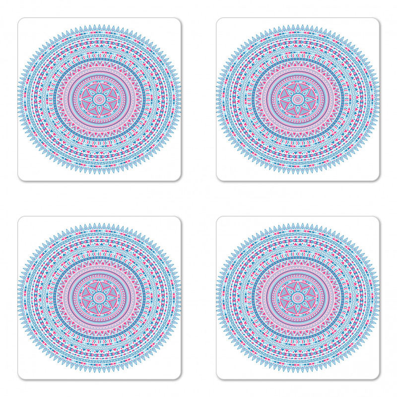 Vintage Pastel Colored Coaster Set Of Four