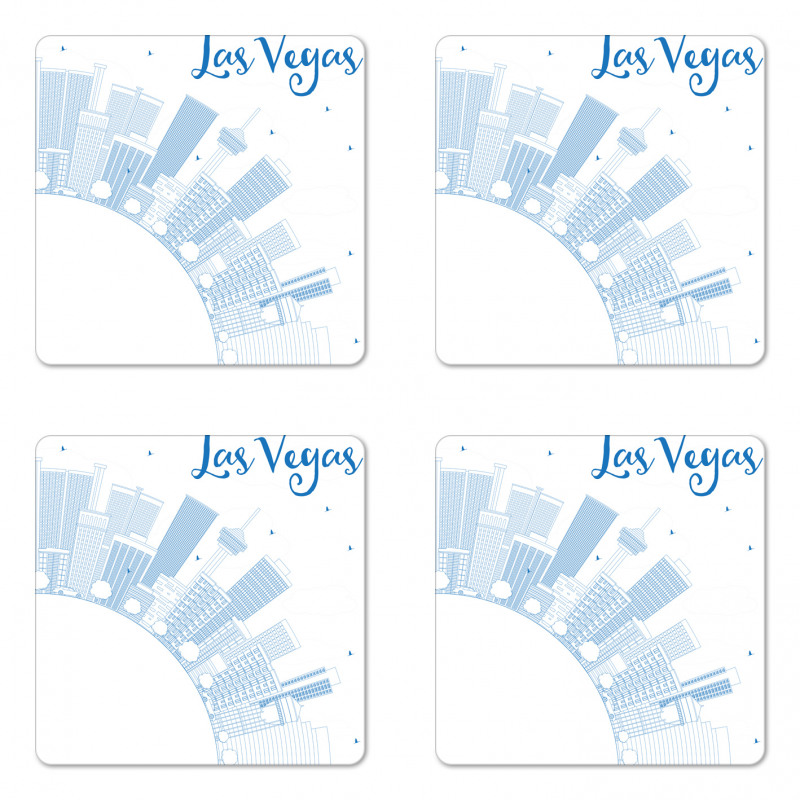 Buildings Urban City Love Coaster Set Of Four