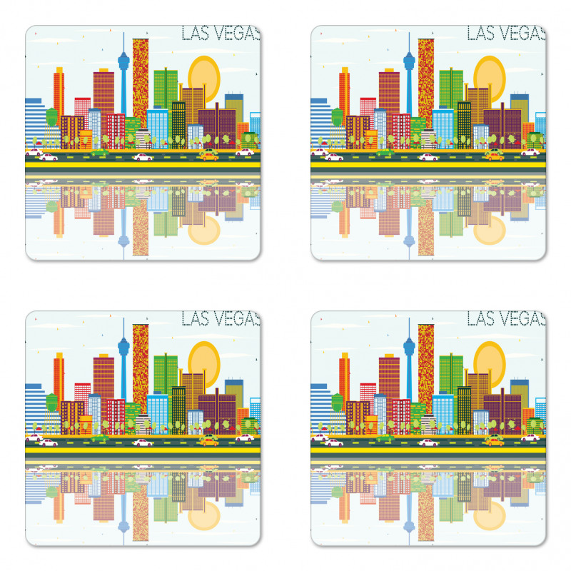 Skyline of Nevada City Coaster Set Of Four