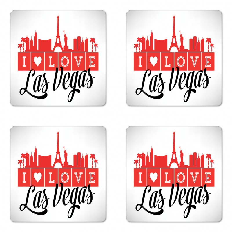 Writing with Landmarks Coaster Set Of Four