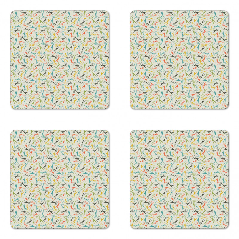 Scattered Scissor Coaster Set Of Four