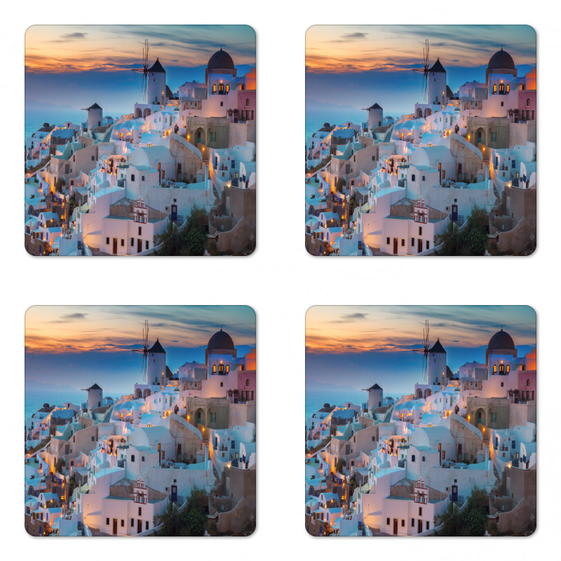 Traditional Houses Coaster Set Of Four