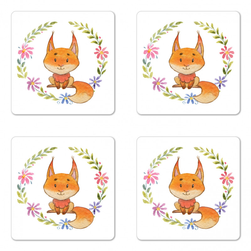 Forest Friend Floral Coaster Set Of Four