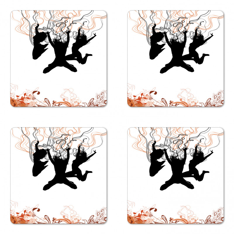 Energic Youth Theme Coaster Set Of Four