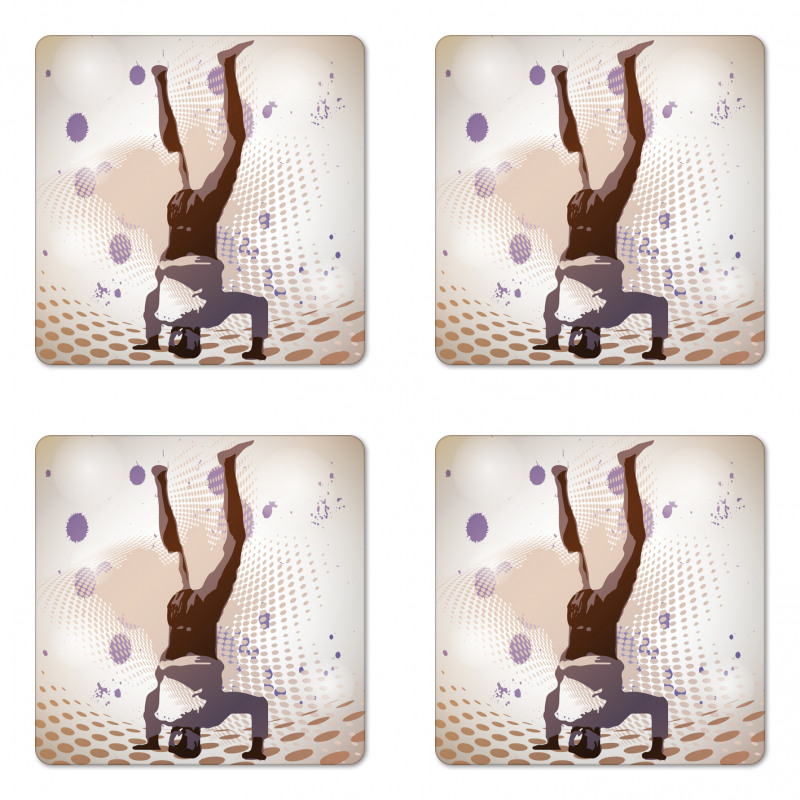 Pop Art Vintage Retro Style Coaster Set Of Four