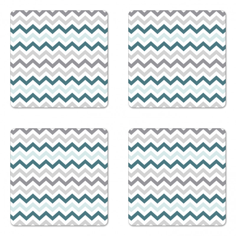 Simple Geometric Zigzags Coaster Set Of Four