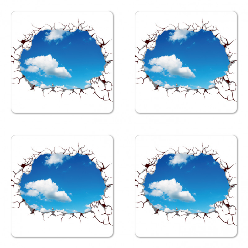 Clouds Scene from Crack Modern Coaster Set Of Four