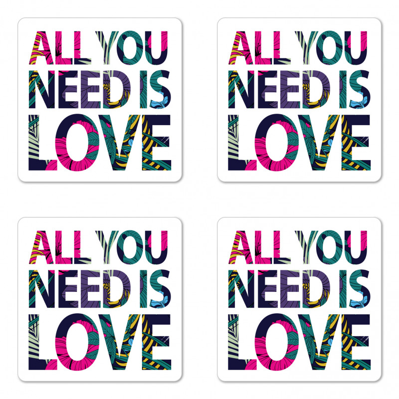 All You Need Tropical Coaster Set Of Four